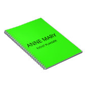 Professional Neon Green Elegant Colorful Bright Notizblock (Rechte Seite)