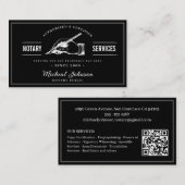 Professional Notary Services QR Code Customizable Visitenkarte (Vorne/Hinten)