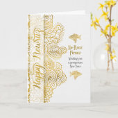 Professional Nowruz Persian New Year Gold Look Karte (Gelbe Blume)