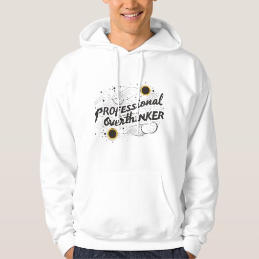 Professional Overthinker – Adult Pullover Hoodie (Vorderseite)