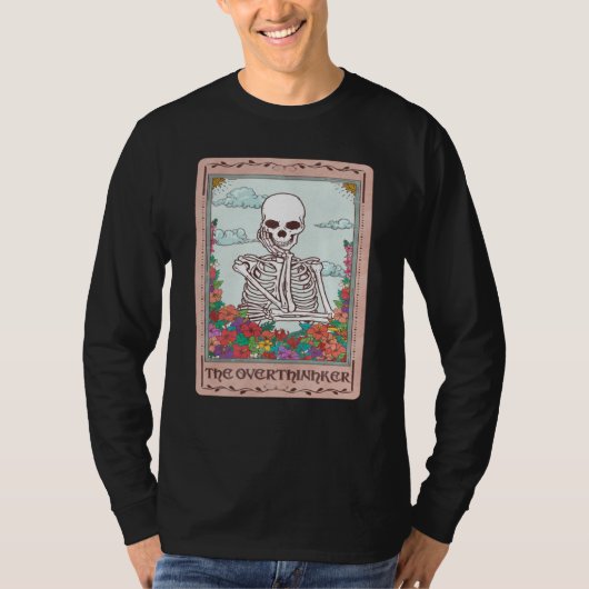 Professional Overthinker Colorful Skull Overthinki T-Shirt (Vorderseite)