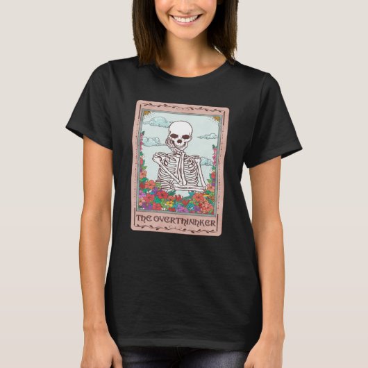 Professional Overthinker Colorful Skull Overthinki T-Shirt (Vorderseite)