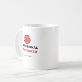 Professional Overthinker Funny Coffee Mug Kaffeetasse (Vorderseite Links)