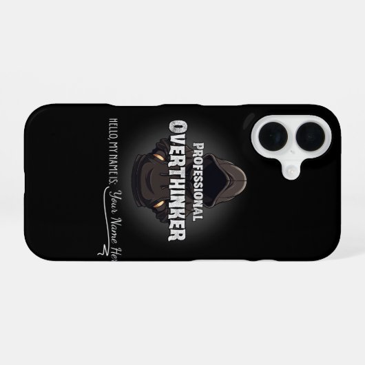 Professional Overthinker Funny Custom Name iPhone 16 Hülle (Rückseite (Horizontal))