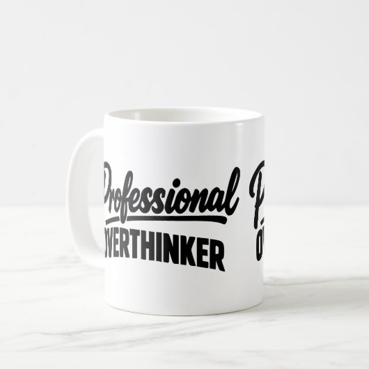 Professional Overthinker Funny  Kaffeetasse (Vorderseite Links)