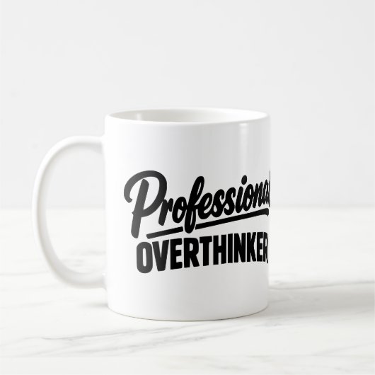 Professional Overthinker Funny  Kaffeetasse (Links)