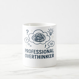 Professional overthinker- Funny Mind Doodle design Kaffeetasse