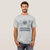 Professional overthinker- Funny Mind Doodle design T-Shirt (Vorne ganz)