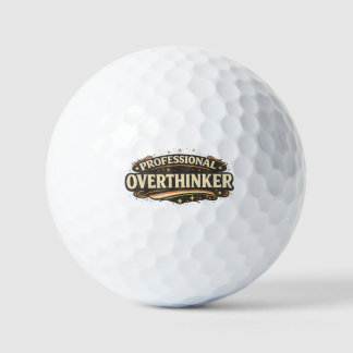Professional Overthinker Vintage Retro Typography  Golfball