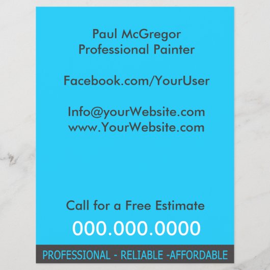 Professional Painter Discount Flyer (Hinten)