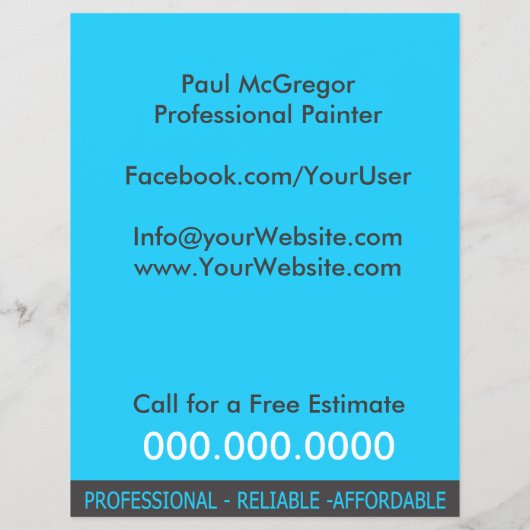 Professional Painter Flyer (Hinten)