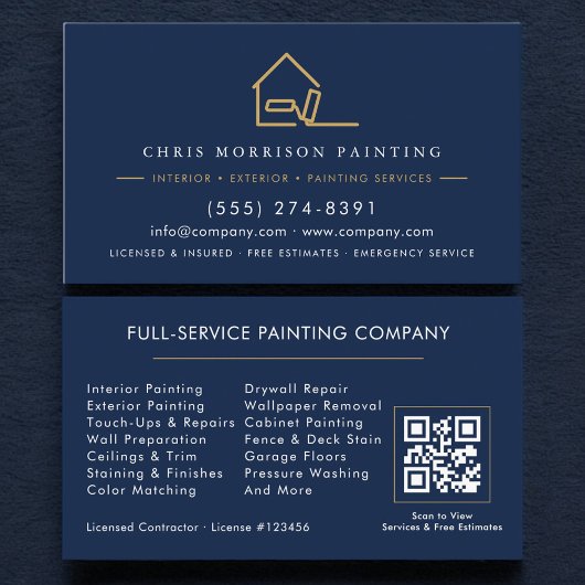 Professional Painter Painting Company QR Code Visitenkarte