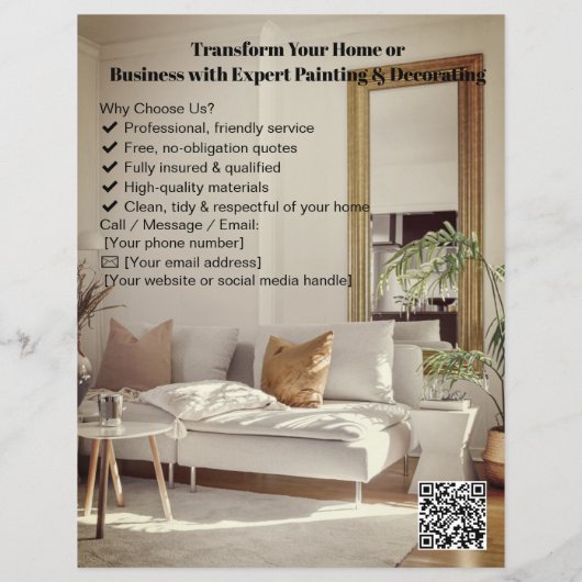 Professional Painting & Decorating Service Flyer | (Hinten)
