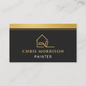 Professional Painting Service Gold Black Visitenkarte (Vorderseite)