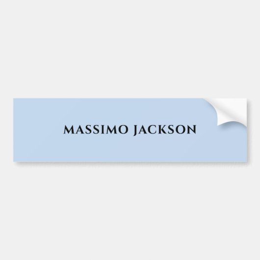 Professional pale blue modern minimalist name autoaufkleber (Vorne)