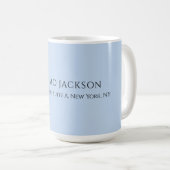 Professional pale blue modern minimalist name kaffeetasse (VorderseiteRechts)