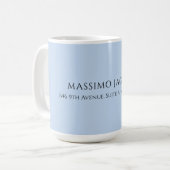 Professional pale blue modern minimalist name kaffeetasse (Vorderseite Links)