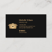 Professional Personal Chef Catering Restaurant Visitenkarte (Rückseite)