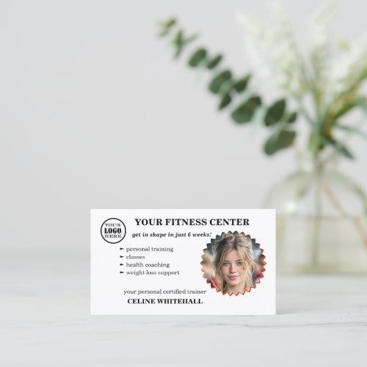 Professional Personal Trainer Fitness Center Visitenkarte (Stehend Vorderseite)