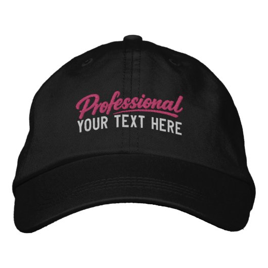 Professional Personalized Add Your Own Text  Bestickte Baseballkappe (Vorderseite)