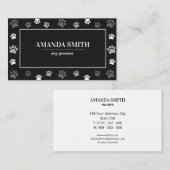 Professional Pet Grooming & Animal Care Visitenkarte (Vorne/Hinten)