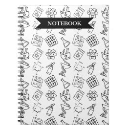 Professional Pharmacy Icon Pattern Notebook Notizblock