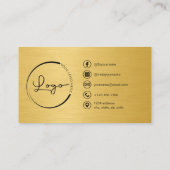 Professional Photo Gold QR Code Social Media Visitenkarte (Rückseite)