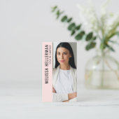 Professional Photo Logo Vertical Pink Visitenkarte (Stehend Vorderseite)