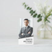 Professional Photo QR Code Company Logo Vertical Visitenkarte (Stehend Vorderseite)