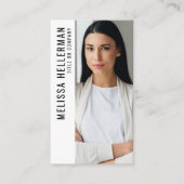 Professional Photo QR Code Company Logo Vertical Visitenkarte (Vorderseite)