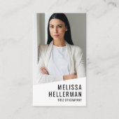 Professional Photo QR Code Company Logo Vertical Visitenkarte (Vorderseite)