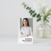 Professional Photo QR Code Company Logo Vertical Visitenkarte (Stehend Vorderseite)