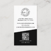 Professional Photo QR Code Company Logo Vertical Visitenkarte (Rückseite)