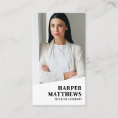 Professional Photo QR Code Company Logo Vertical Visitenkarte (Vorderseite)