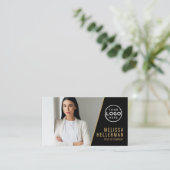 Professional Photo QR Code Company Your Logo Visitenkarte (Stehend Vorderseite)