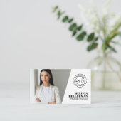 Professional Photo QR Code Company Your Logo Visitenkarte (Stehend Vorderseite)