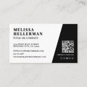 Professional Photo QR Code Company Your Logo Visitenkarte (Rückseite)