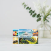 Professional Photo Travel Agency Business Card Visitenkarte (Stehend Vorderseite)