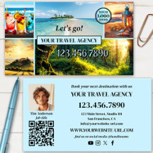 Professional Photo Travel Agency Business Card