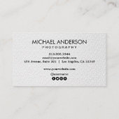 Professional Photographer camera logo Photography  Visitenkarte (Rückseite)