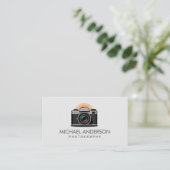 Professional Photographer camera logo Photography  Visitenkarte (Stehend Vorderseite)
