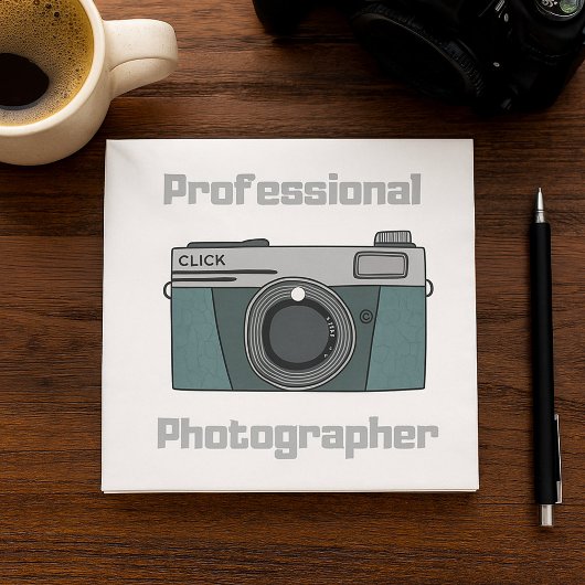 Professional Photographer Camera Photo Napkins Serviette