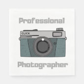 Professional Photographer Camera Photo Napkins Serviette (Vorderseite)