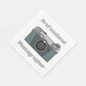 Professional Photographer Camera Photo Napkins Serviette (Ecke)