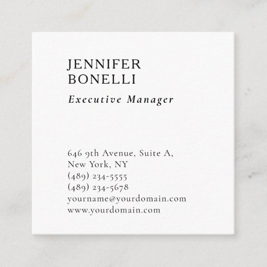 Professional plain minimalist modern trendy begleitkarte (Vorderseite)