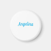 Professional Plain Modern Elegant Blue Your Name Magnet (Vorne)