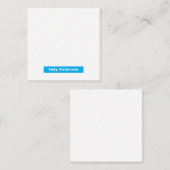 Professional Plain Modern Elegant Name Blue White Mitteilungskarte (Vorne/Hinten)