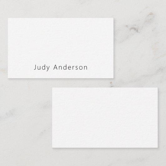 Professional Plain Modern Elegant Your Name Begleitkarte (Vorne/Hinten)