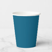 Professional Plain Modern Elegant Your Name Blue Pappbecher (Rückseite)
