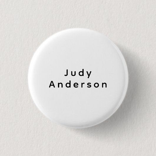 Professional Plain Modern Elegant Your Name Button (Vorderseite)